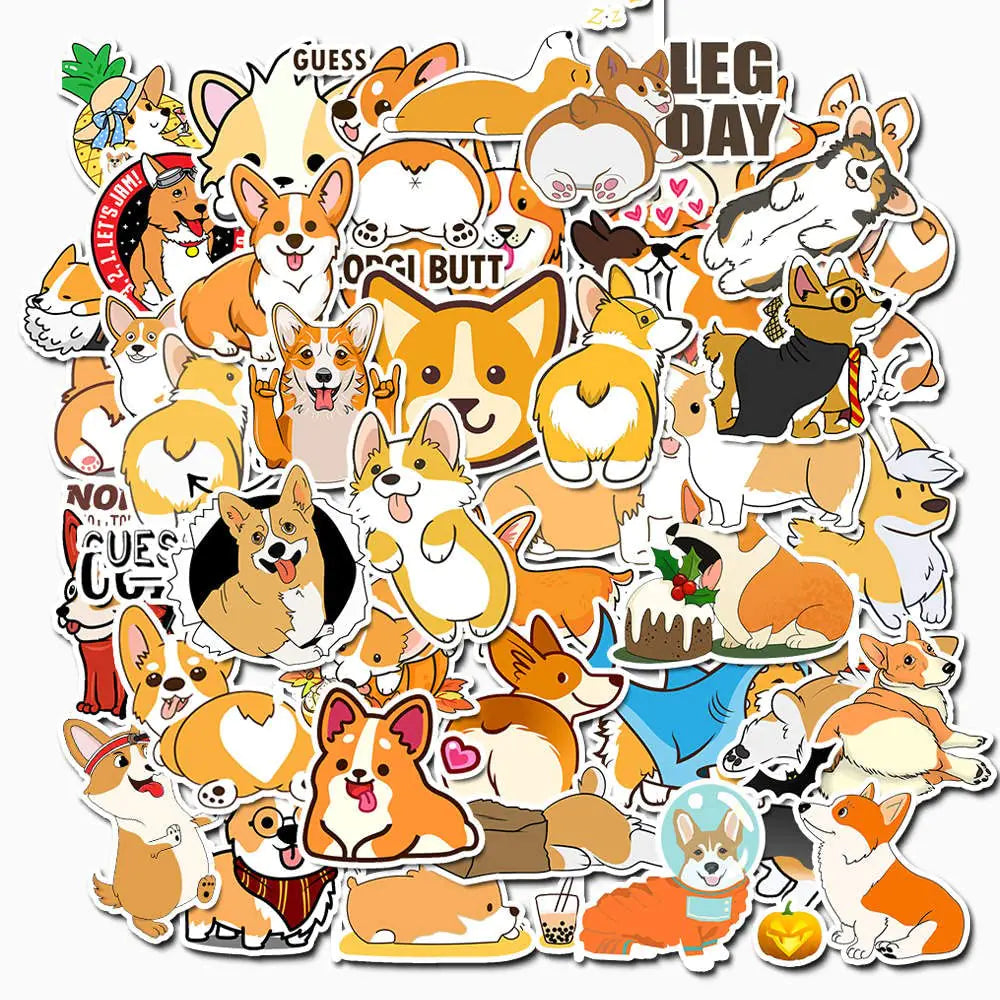 50 Pcs Cute Dog Lover Vinyl Sticker Waterproof Puppy Stickers Bomb for Wall Computer Laptop Skateboard Water Bottle Mug Kids Scrapbook Gift for Birthday Christmas Thanksgiving (Cokey)