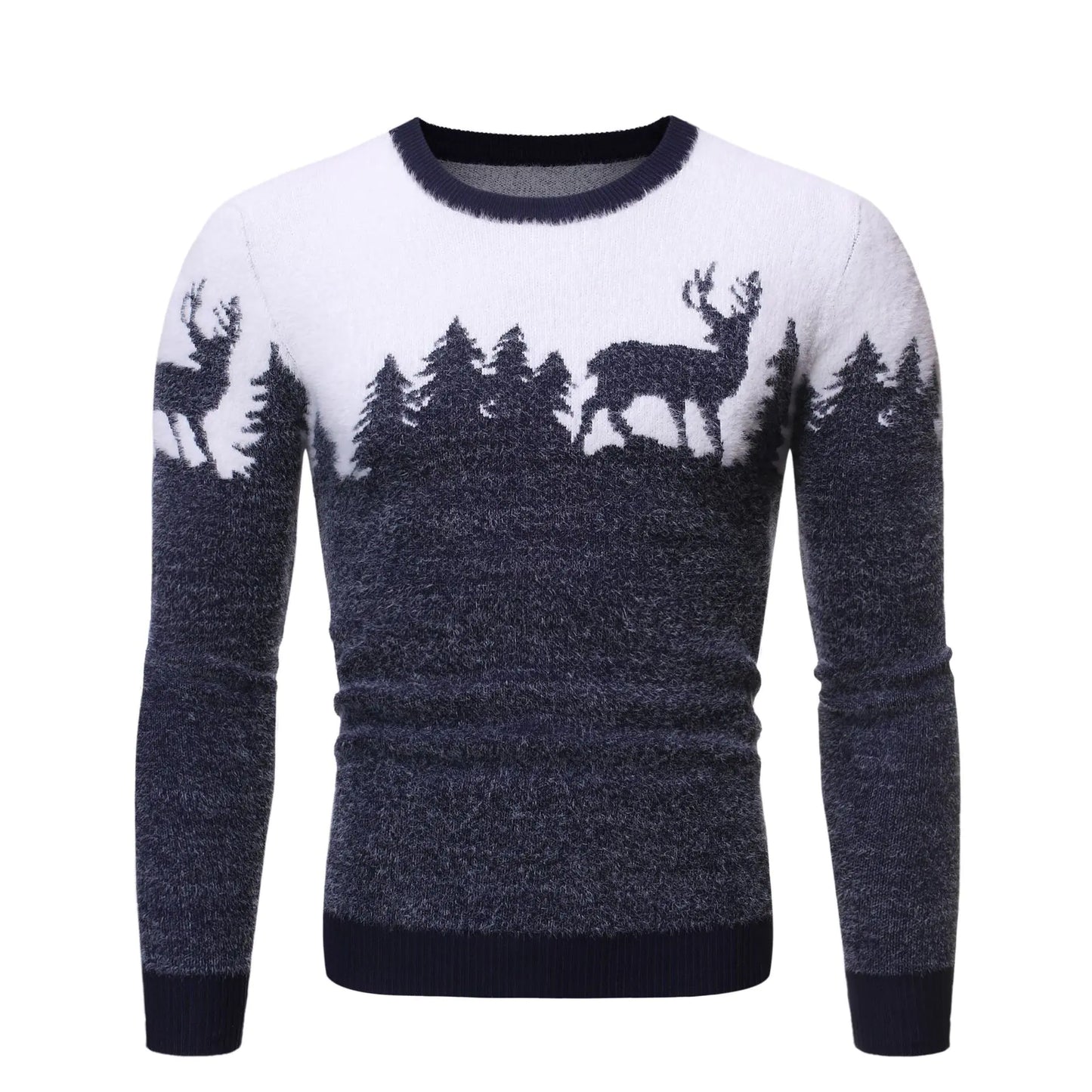 Men's Christmas Reindeer Knit Sweater for Fall/Winter
