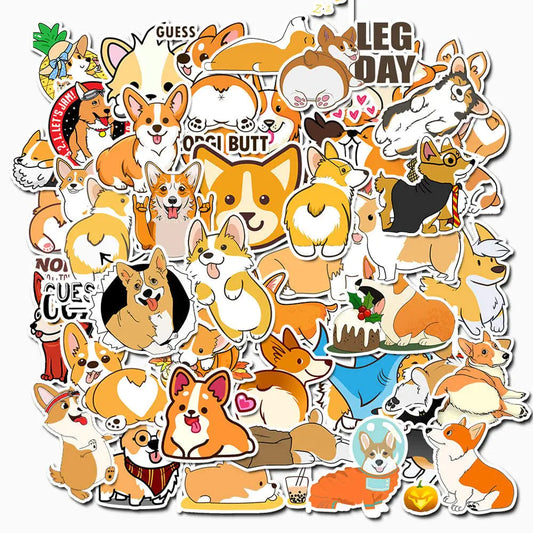 50 Pcs Cute Dog Lover Vinyl Sticker Waterproof Puppy Stickers Bomb for Wall Computer Laptop Skateboard Water Bottle Mug Kids Scrapbook Gift for Birthday Christmas Thanksgiving (Cokey)