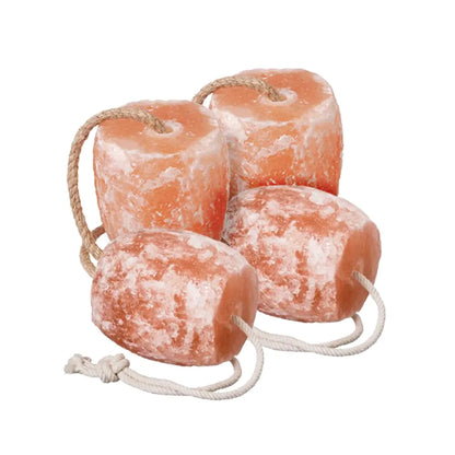 Himalayan Salt Lick 4-5 lbs | Pack of 4 | Salt Lick Deer | Licking Salt for Horses |Himalayan Licking Salt for Animals | Deer Salt Lick Block | Block Salt on Rope.