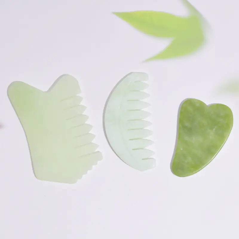 Jade Massage Comb with Dual Color Design