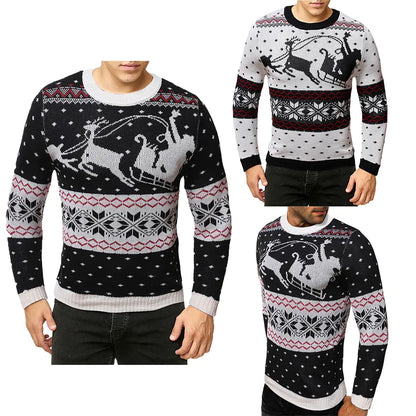 Men's Christmas Reindeer Knit Sweater (Base Layer)