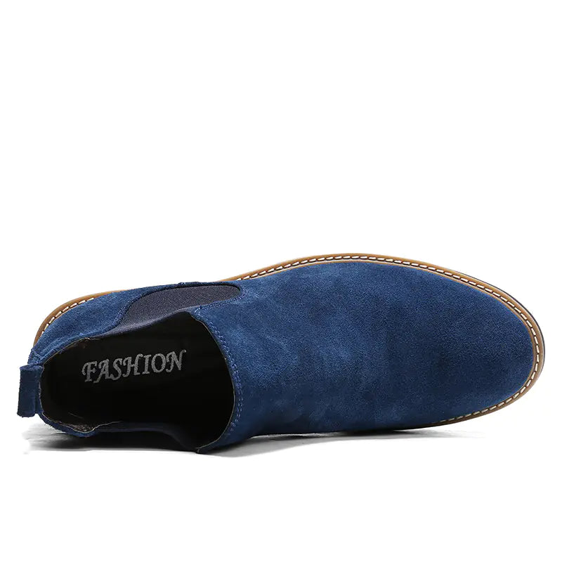 Men's Casual Ankle Chelsea Boots in Suede Leather