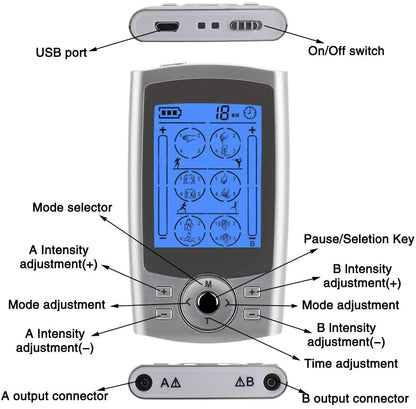 24-Mode TENS Therapy Device for Full Body Massage